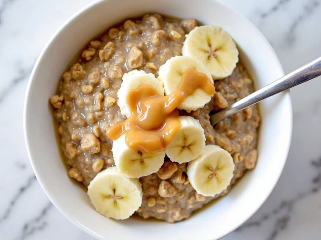 Peanut Butter & Banana Oatmeal Bowl for a Healthy Breakfast